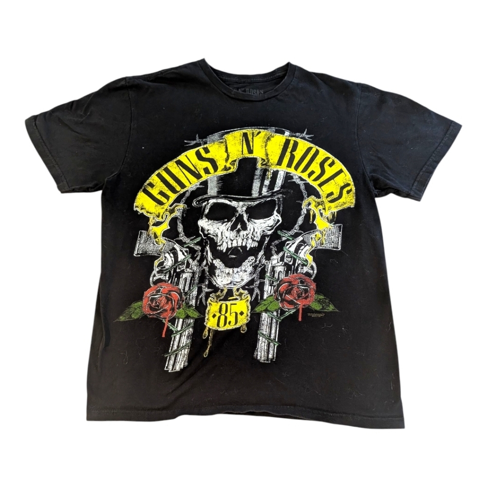 Guns N' Roses 2023 Band T-Shirt Skull Graphic Black M Metal 85 Unisex Official